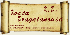 Kosta Dragalanović vizit kartica